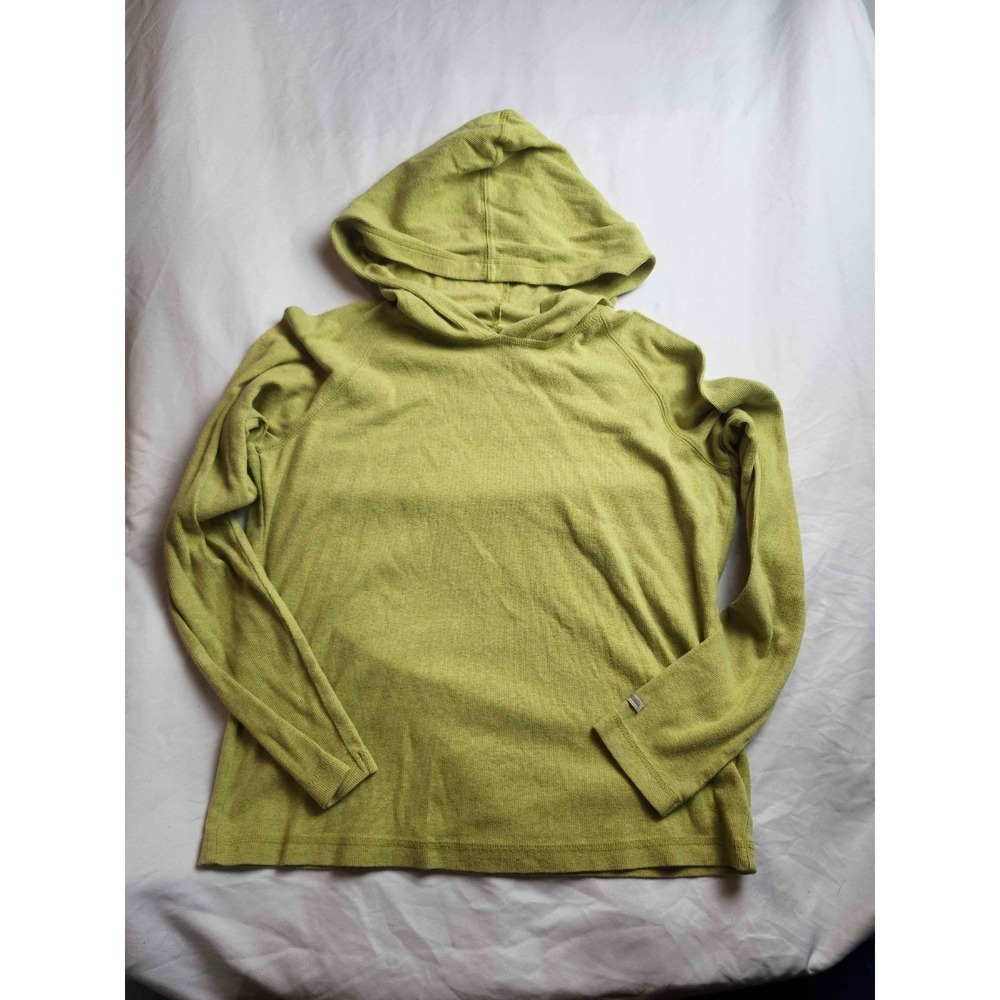 Columbia X.C.O. Pullover Shirt Womens Large Green Knit Hooded Athletic Outdoor